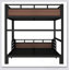 Lit superposé polyvalent en métal avec option mezzanine, conception séparable et clôture de sécurité surélevée pour des agencements de pièces flexibles-129600346