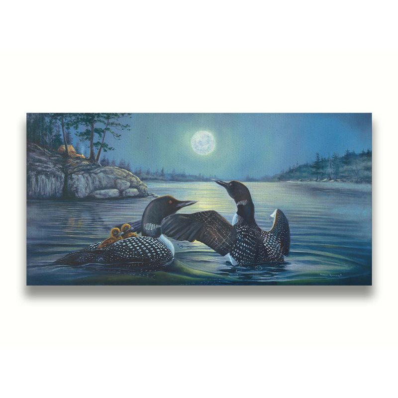 «Moonlight Serenade» par Robert Andrea, reproduction, Pas de tapis, Toile tendue, H 12 po x l 24 po x P 1,5 po