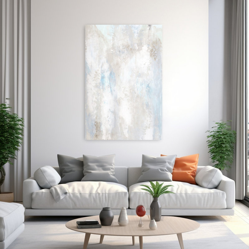 Art contemporain contemporain, paysage abstrait, H 60 po x l 40 po