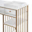 Gusella Makeup Vanity Desk, Manicure Table with Drawer and Metal Frame