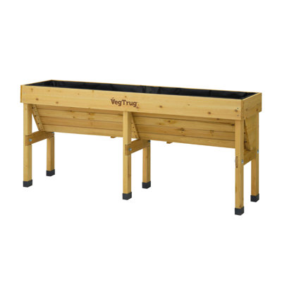 Pot à fleurs surélevé en bois de cèdre VegTrug, naturel, petit, 1 m