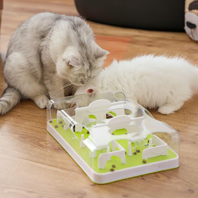 All for Paws Interactive Cat Puzzle Feeder Slow Feeder Enrichment
