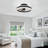  Modern Flush Mount Ceiling Fan With LED Light & Remote, Crystal, Black, White Ceiling Fan-1391827160