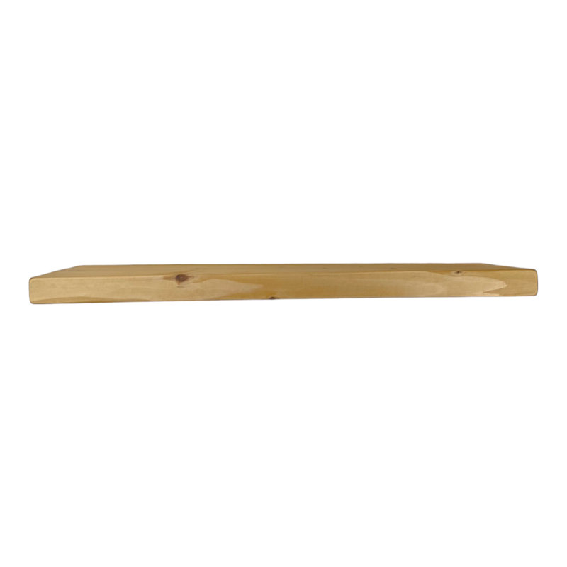 Handmade Wooden Floating Shelf, 4.5cm H x 50cm W x 14cm D, Light Oak