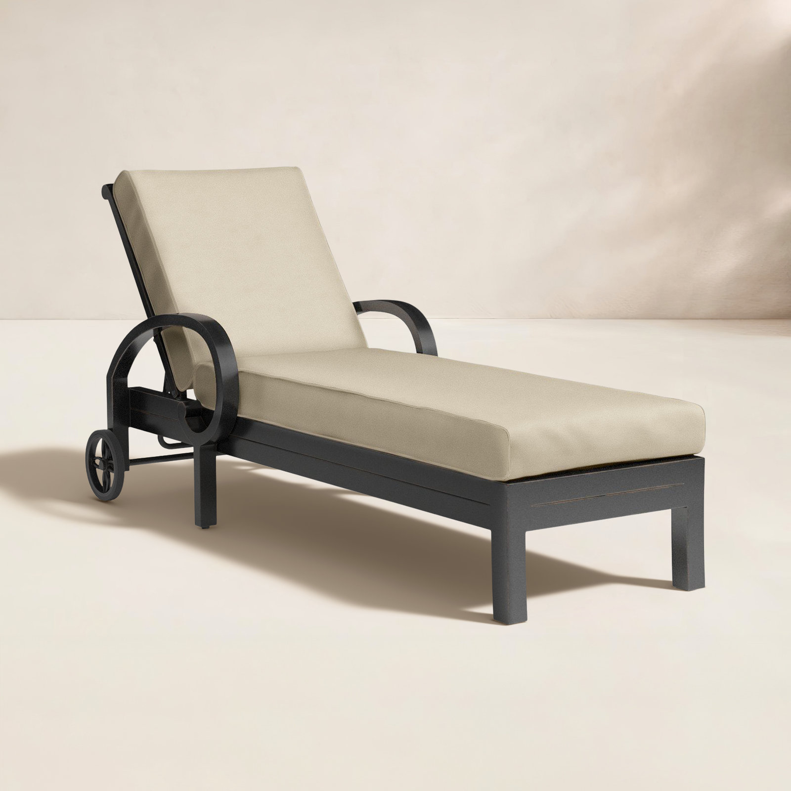 Monterey 32" Sunbrella® Patio Chaise Lounge, Linen Stone Sunbrella®