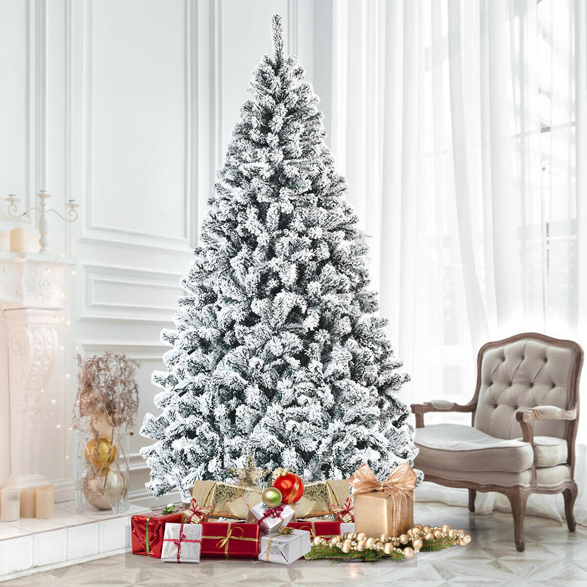 Artificial Pine Christmas Tree, 7.5'