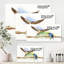 Deux granges, hirondelles - peinture sur toile-59761686-59761689