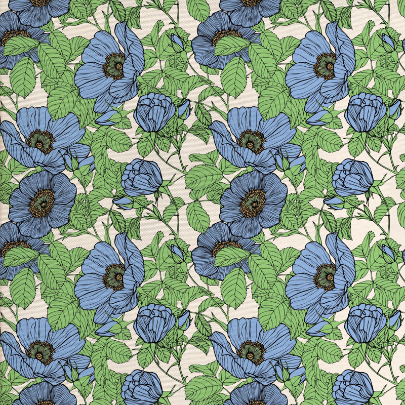 Tissu dessiné à la main, l 58 po x L 180 po