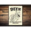 Signe en aluminium «Beer, aidant les garçons»-58619420