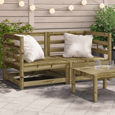 Trappe 70cm Wide Wood Patio Sofa