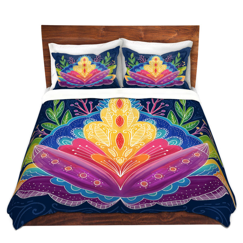 Ensembles de housse de couette en microfibre DiaNoche par Noonday Design - Bright Floral