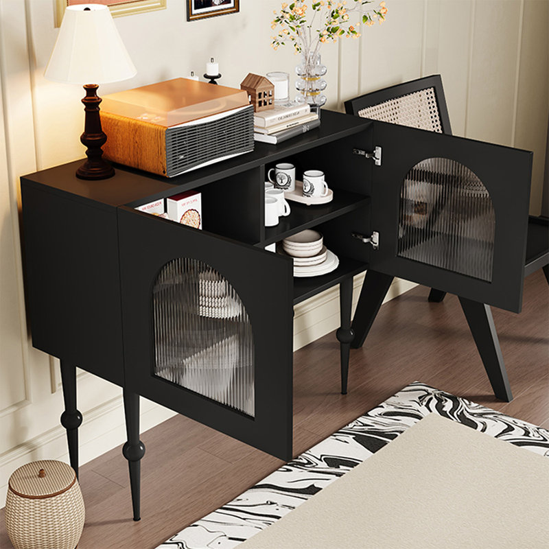 Console rectangulaire en acier au carbone noir, H 37,4 po x l 31,5 po x P 15,75 po, Noir
