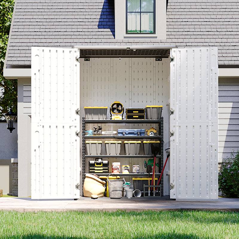 64 Cu.ft Outdoor Resin Shed, White