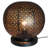 Luminaire de table globe perforé, noir