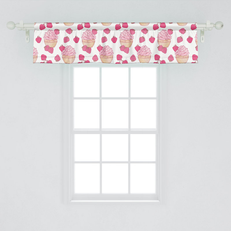 Ensemble de 2 cantonnières Ambesonne Cupcake, L 54 po x L 12 po