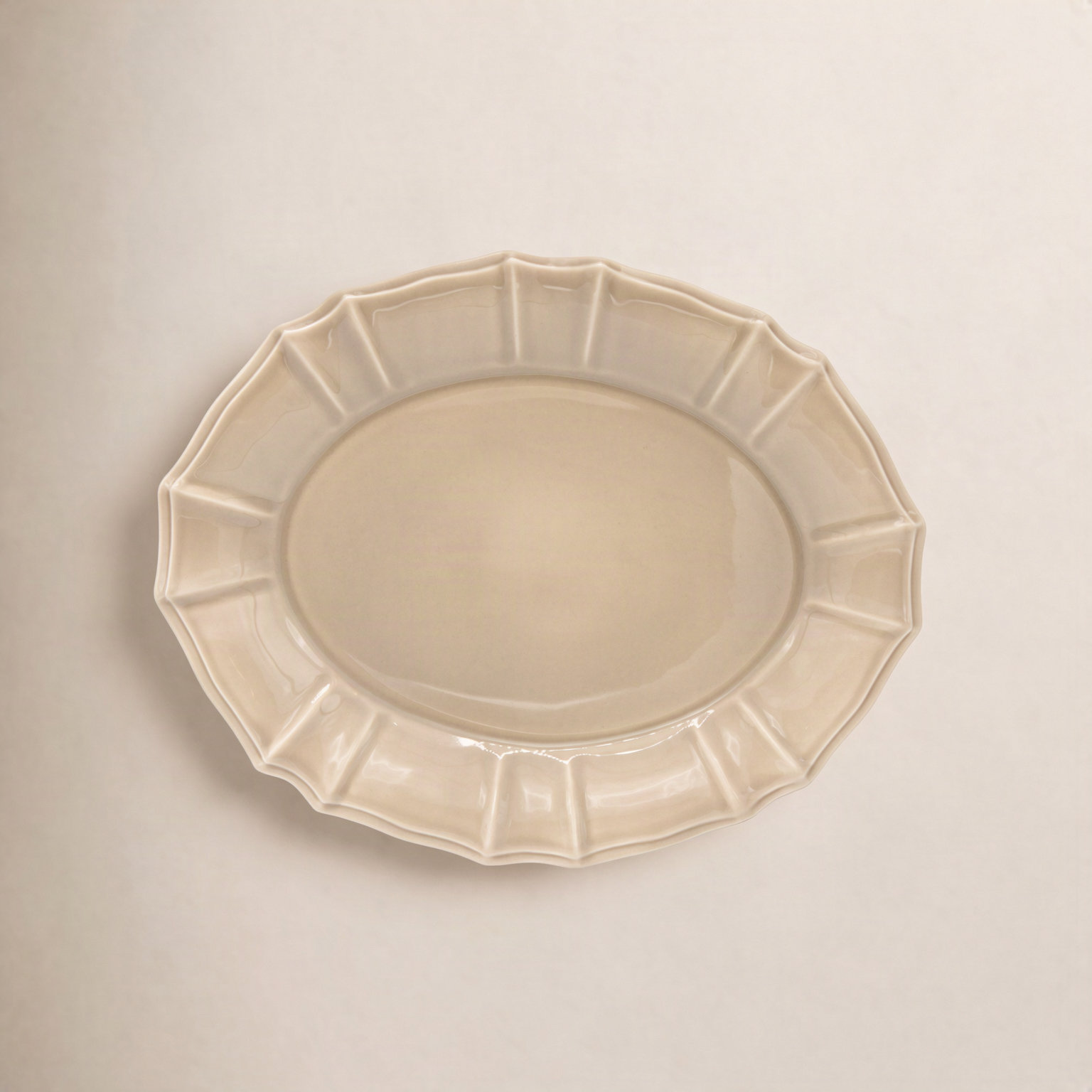 Chloe Oval Platter, Taupe