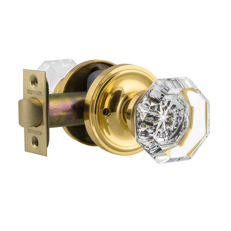 Classic Rosette with Waldorf Door Knob, Unlacquered Brass