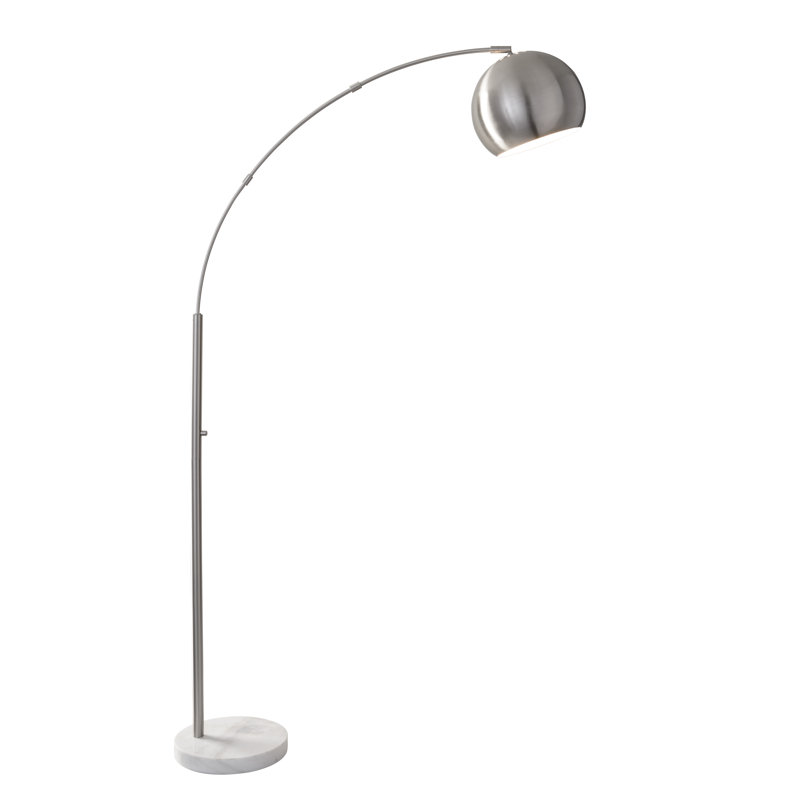 Lampe sur pied arquée 78 po Georgia, Acier brossé