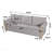Farmhouse Style Sofa with Wooden Accents and PP Cotton Filling