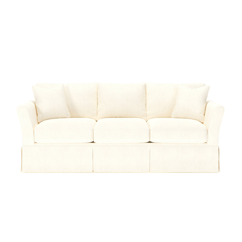 Shelby 82'' Upholstered Sofa, Conversation Pearl Basketweave