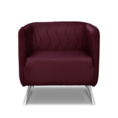 Molena Faux Leather Barrel Chair