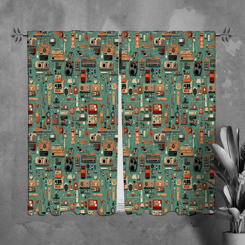 Timeah Polyester Room Darkening Curtain Pair, L 20 po x L 61 po