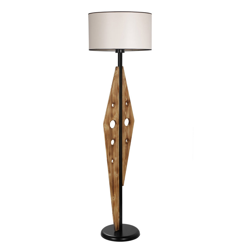 Lampe sur pied 63 po Burnsville, Crème, Brun
