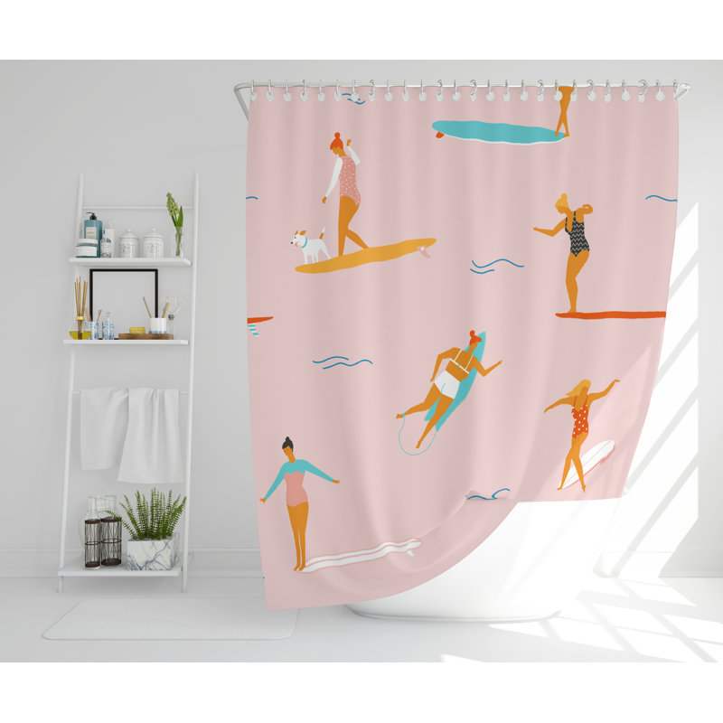 Janet Polyester Shower Curtain, 168cm H x 168cm W