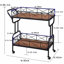 Industrial 2-Tier Bar Cart with Wheels-132777796