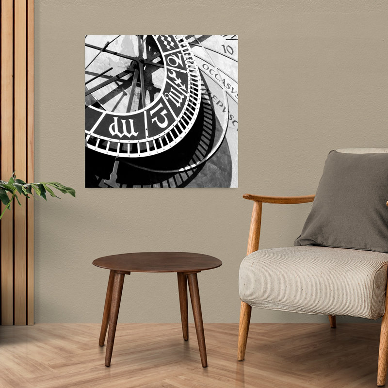 Horloge 5, art contemporain, H 24 po x l 24 po