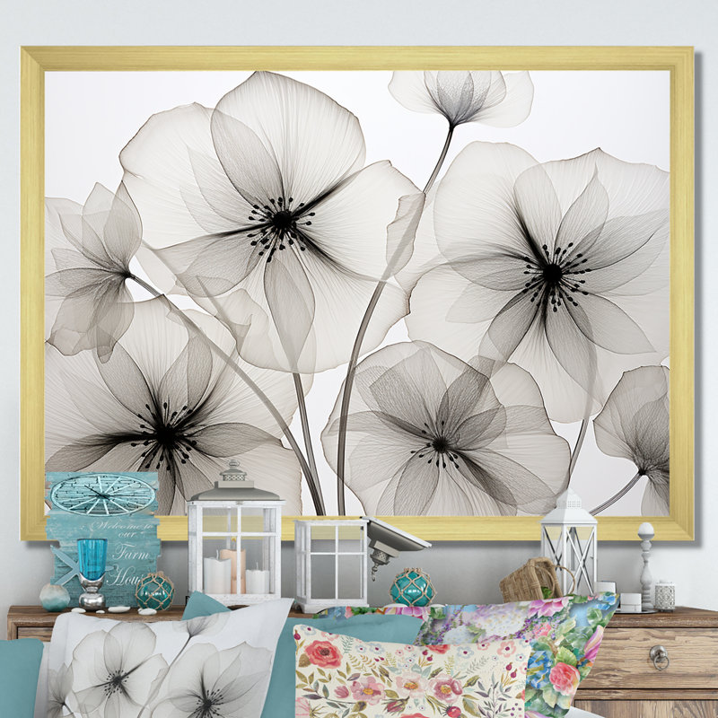 «Black and White Morning Glory Speed - Morning Glory», reproduction d'art sur toile, H 12 po x l 20 po x P 1 po