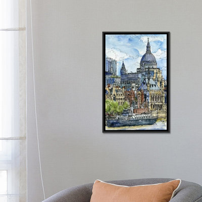 « city scene x », reproduction de peinture à l’aquarelle sur toile