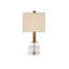Lampe de table transparente / dorée 14,5 po Chiara