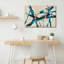 Ensemble de 1 tableau sur toile tendue, motif abstrait de coups de pinceau et de circuits-212356377