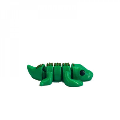 3D Printed Miniature Crocodile Figurine