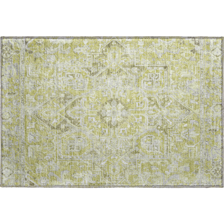 Premium Machine Washable Cerrito AMF570 Aloe Rug