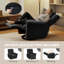 Fauteuil inclinable électrique, fauteuil inclinable rembourré avec ports USB, noir-1344112716