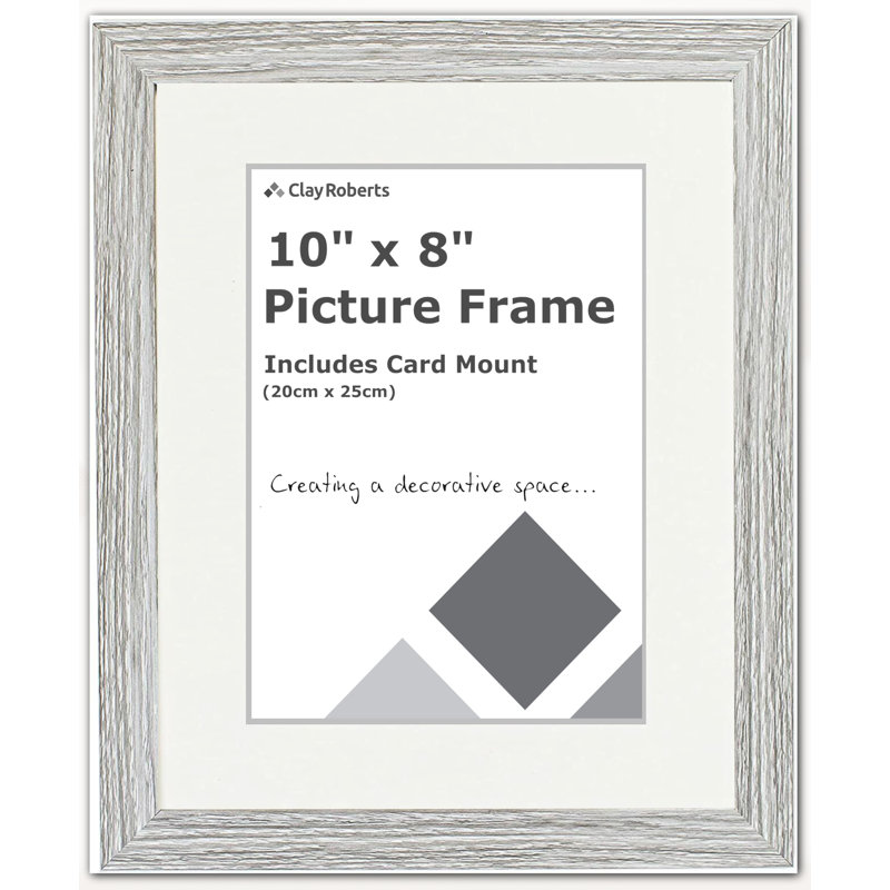 Picture Frame with Mat, Grey