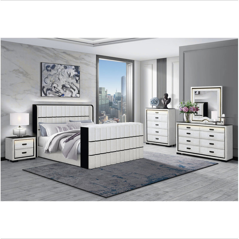 Commode blanche et noire Isaïe