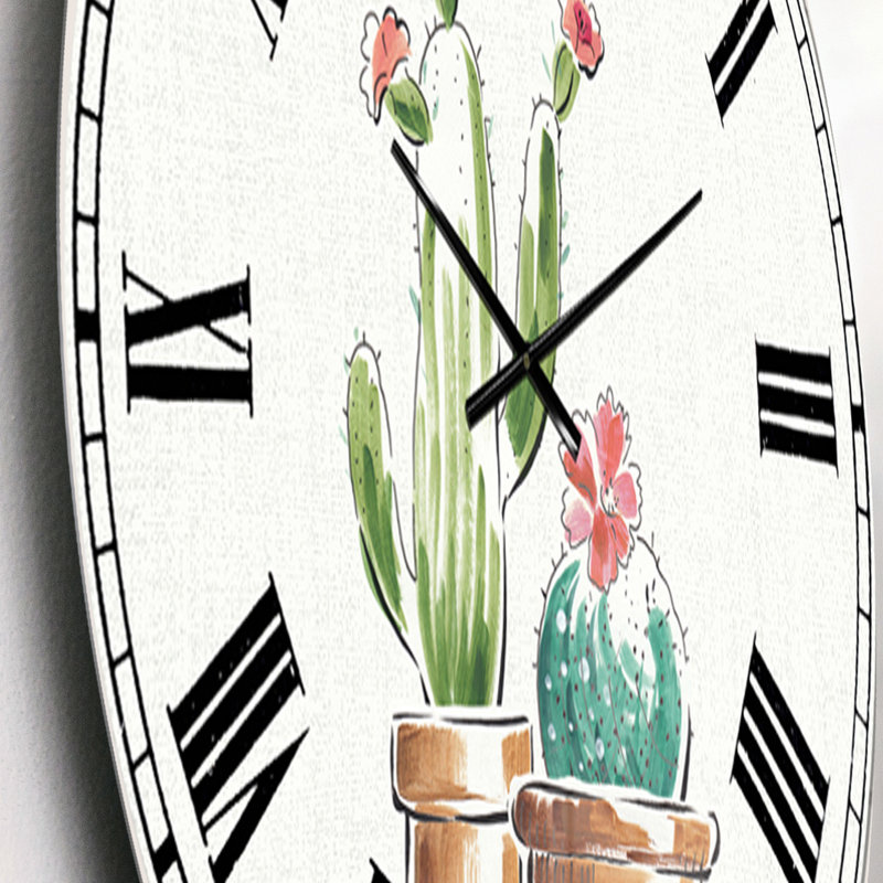 Desert Botanical Bloom I - Horloge murale, Petit