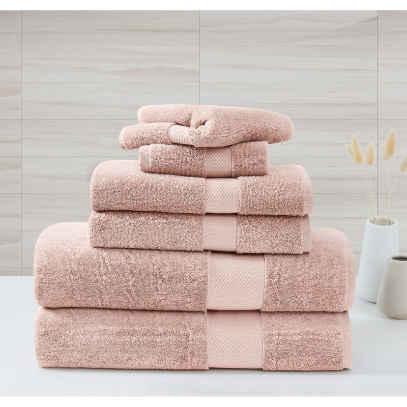 Ensemble de serviettes 6 pièces Hokku Designs, Rosé