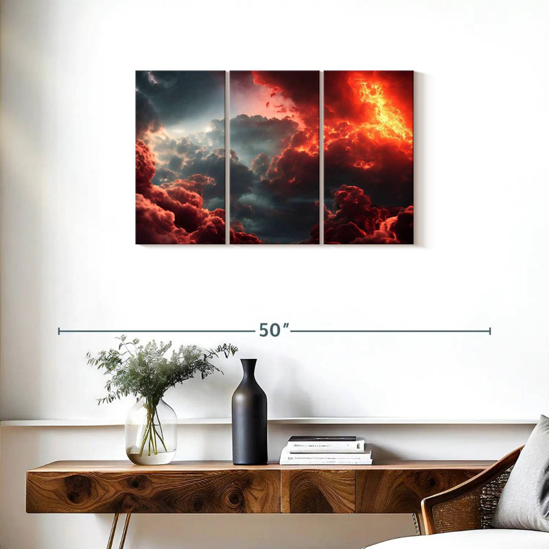 Bataille finale entre l'enfer et le ciel VII, H 20 po x l 33 po