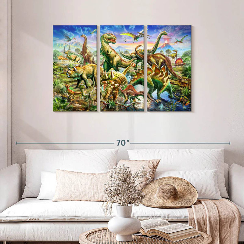 Ashelle Dinoscene - Horizontal, 28" H x 45" W