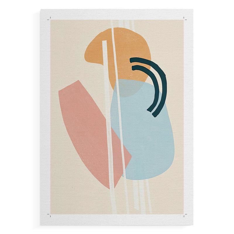 Memphis Symphony I - Impression sur toile seulement - NON-CADRE, H 18 po x l 12 po