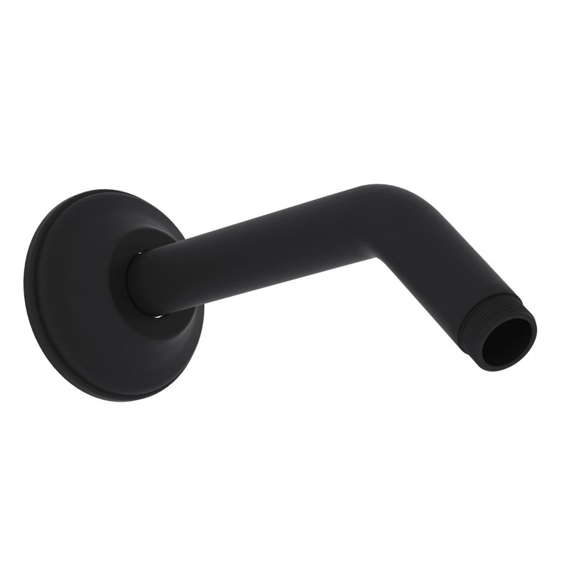 7" Reach Wall Mount Shower Arm, Matte Black
