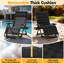 Ensemble de très grandes chaises Xxl Zero Gravity de 2 pièces, chaise longue de patio inclinable robuste de 500 lb avec serrure en alliage d'aluminium, coussin amovible, coussin et grand porte-gobelet, chaise d'extérieur pliable-2086766030