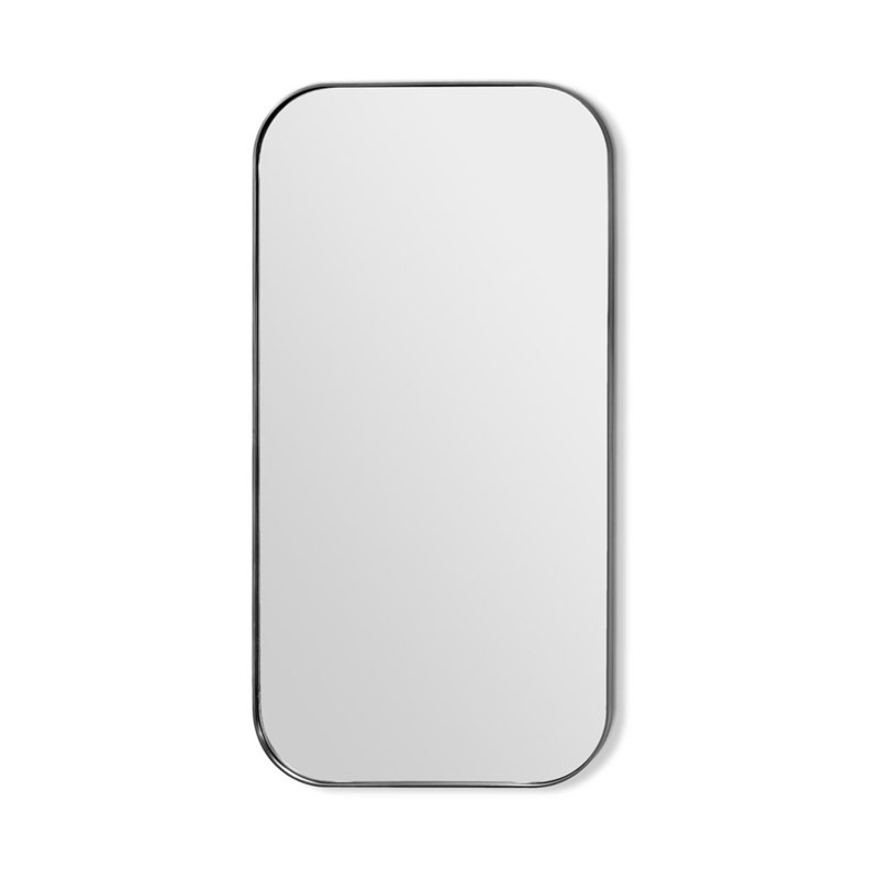 Aalina Rectangle Stainless Steel Mirror, 54" x 28", Brushed Nickel