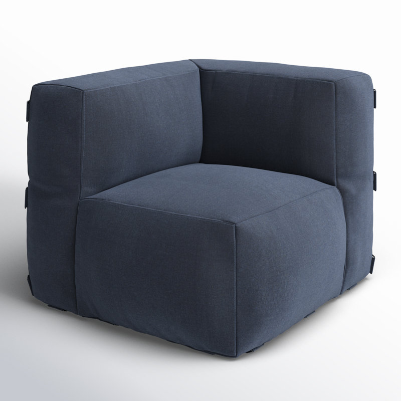 Sunbrella Outdoor Solid Modular Seating, Blue