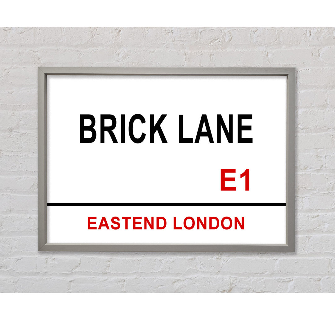 Brick Lane Signs Gerahmter Druck