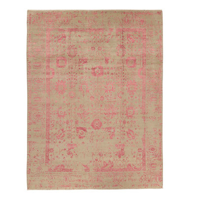 Hand Knotted Floral Area Rug